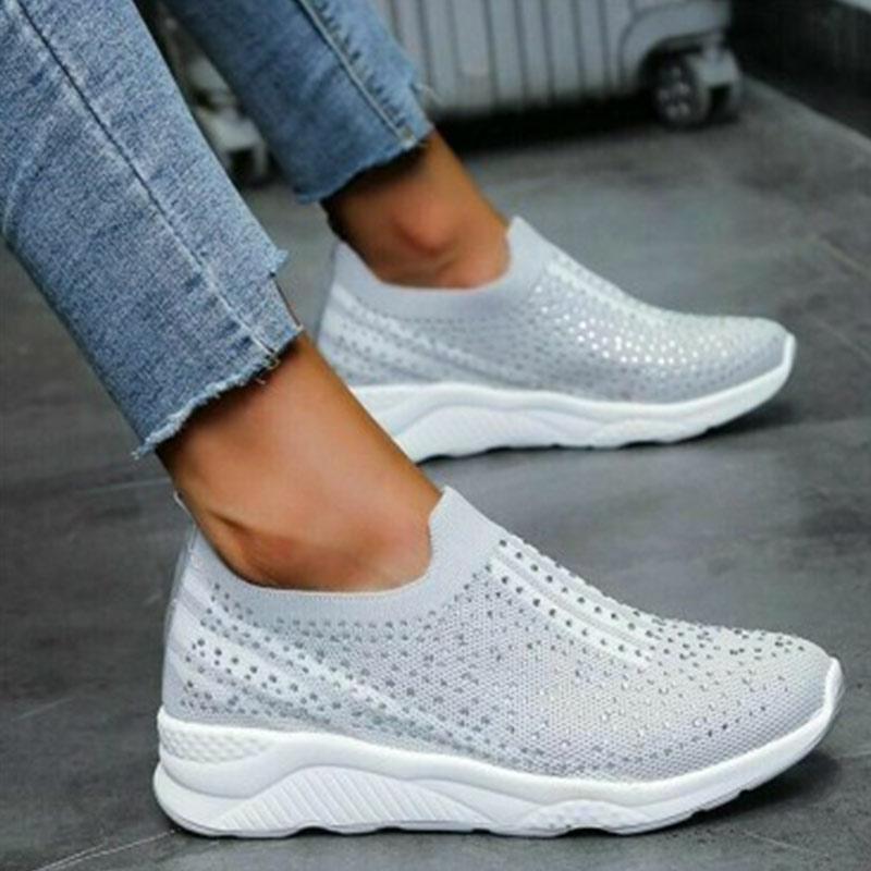 Femmes Slip-On Chaussures en strass