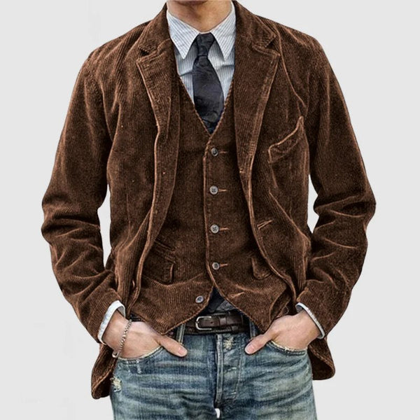 La Veste Vintage à Revers en Velours Côtelé Nick Pour Homme