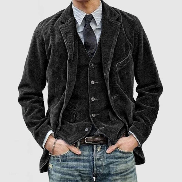 La Veste Vintage à Revers en Velours Côtelé Nick Pour Homme