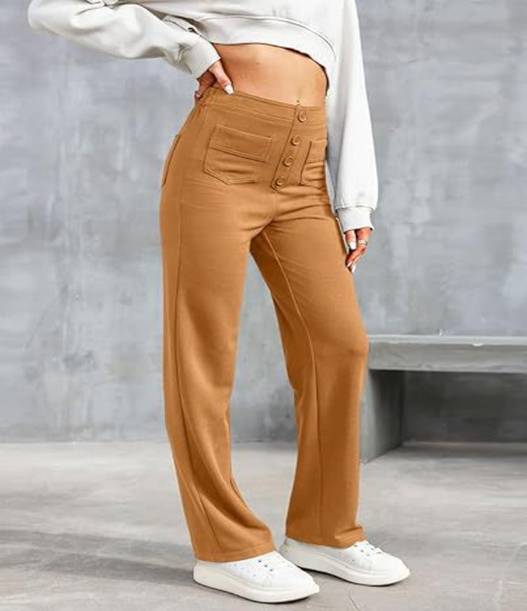 Gisela - Pantalon élastique taille haute