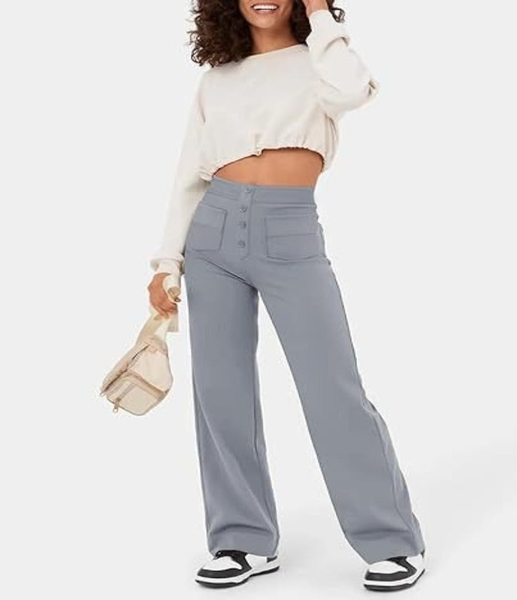 Gisela - Pantalon élastique taille haute