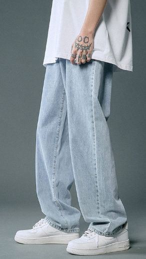 Bastien  - Pantalon droit en denim