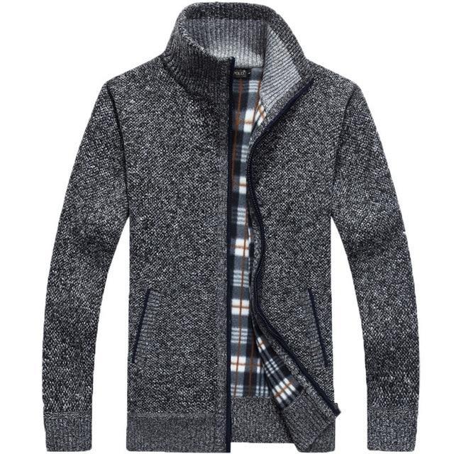 Cardigan en laine polaire épais pour hommes