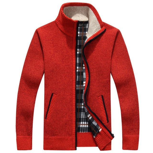 Cardigan en laine polaire épais pour hommes