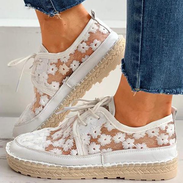 Arabella - Orthopaedic Chaussure aérée et à la mode avec motif floral